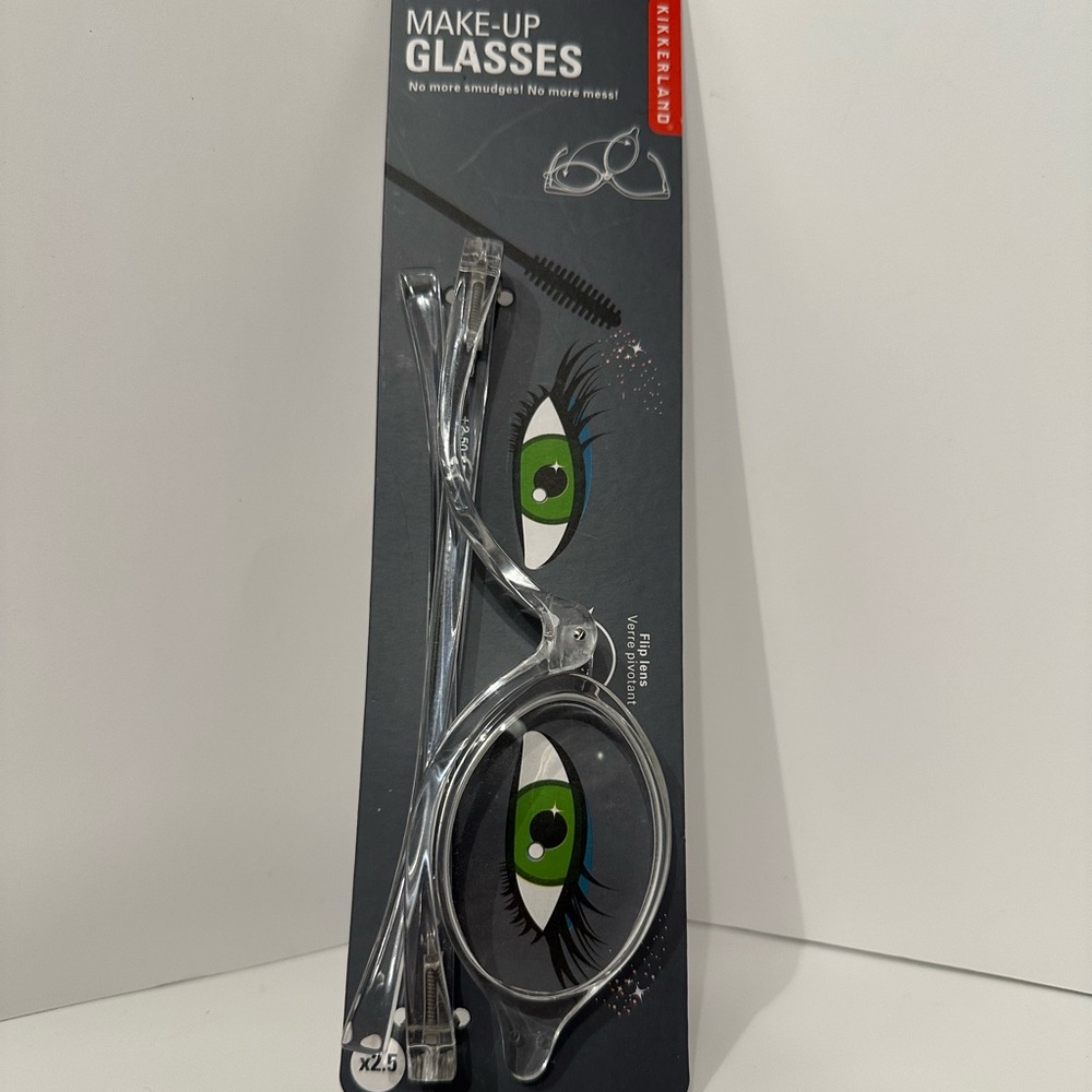 Kikkerland Magnifying Make-Up Glasses Flip Lens